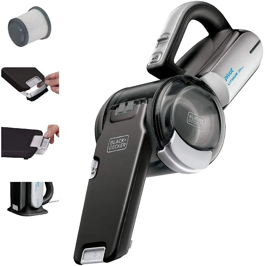 BLACKDECKER, Aspirador de Pó portátil sem fio, 1400 W, 443 ml, 110 V, preto.