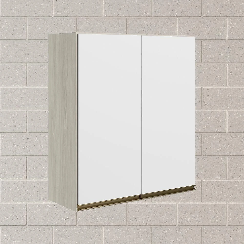 Armario Aereo 2 Portas Mdf 60 Cm Kali 12205 Bianco Toq Branco Uv Nicioli Bianco Toq Branco Uv