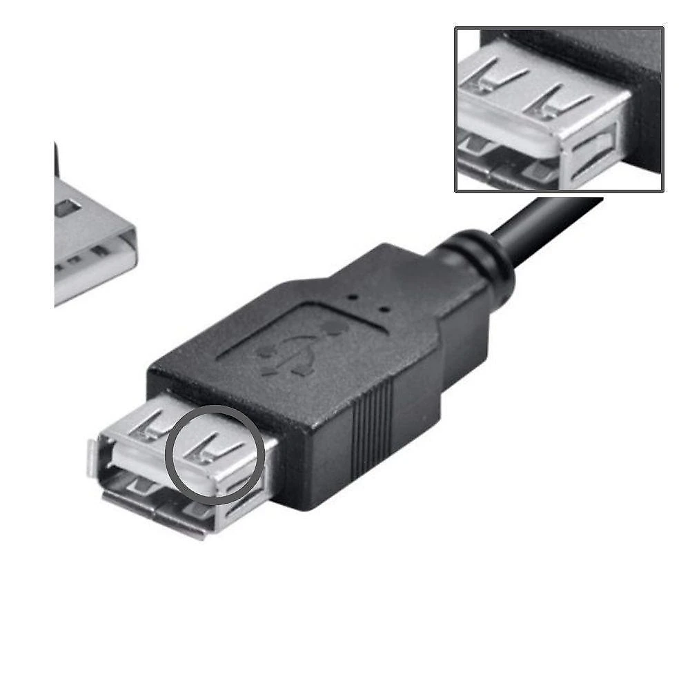Cabo USB Extensor USB a Macho X USB a Fêmea 2.0 1.8M Preto Vinik