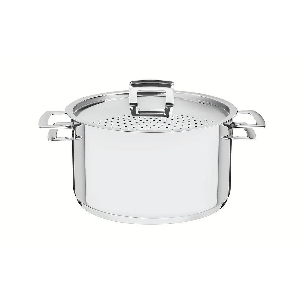 Espagueteira Brava Preparo de Massas Aço Inoxidável Fundo Triplo Uso em Cozinha Inox 6,1L Tramontina