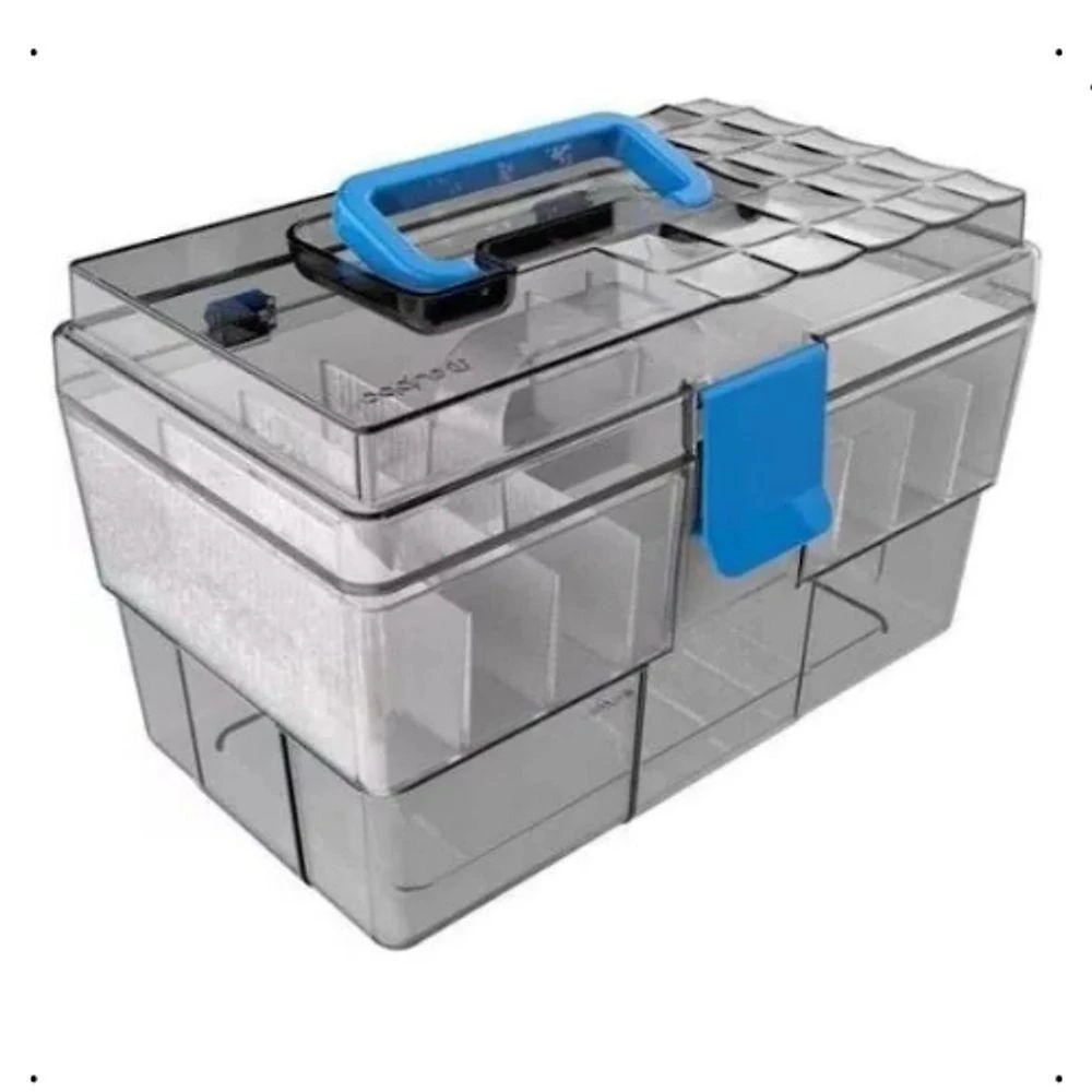 Maleta Organizadora Multiuso Crippa em Material Resistente com Alça Portátil para Acessórios Azul