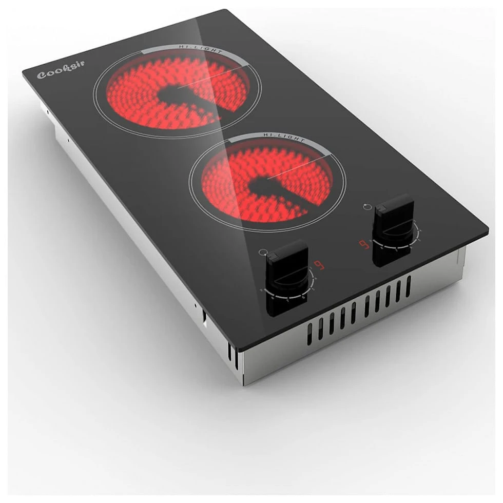 Cooktop Elétrico de Embutir com 4 Queimadores de Indução e 9 Níveis de Temperatura, 220V 6000W, Cooksir, Preto