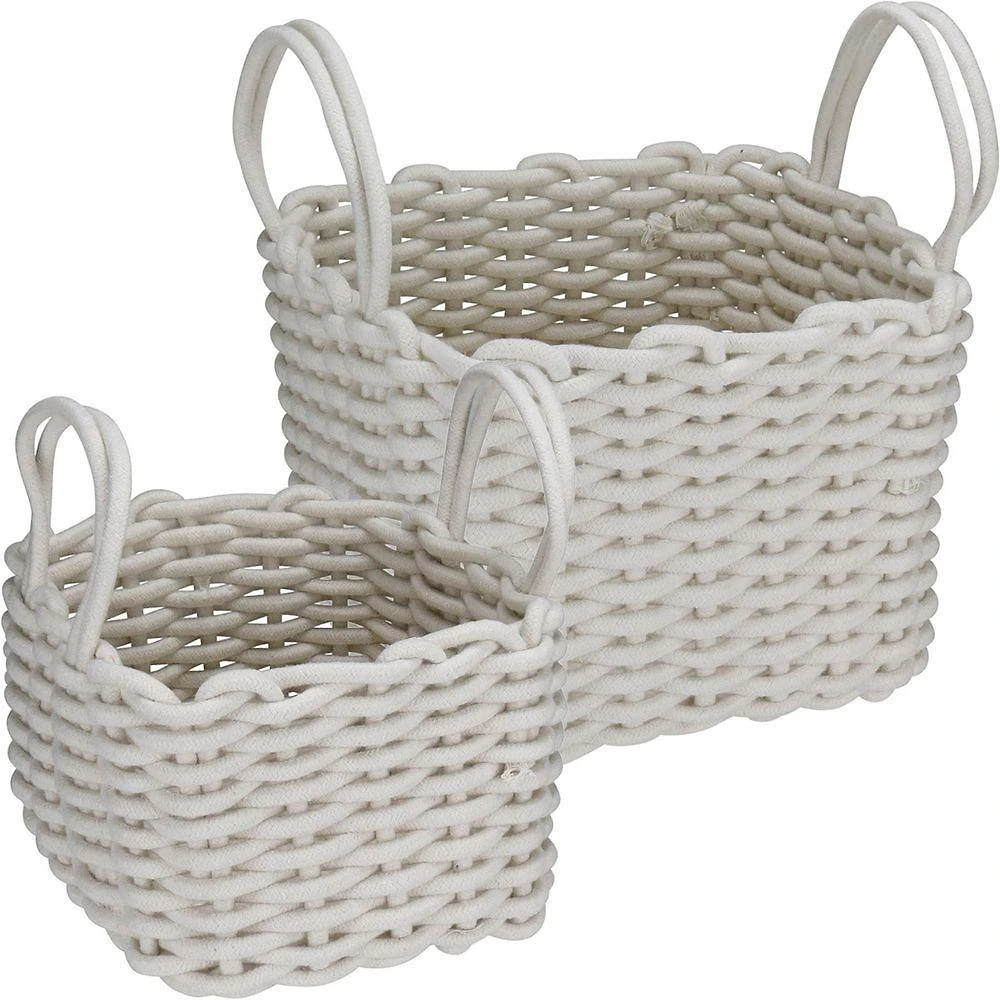 Jogo 2 Peças Cesta Organizadora Home&co - G:31x27 P:26x21 Cm