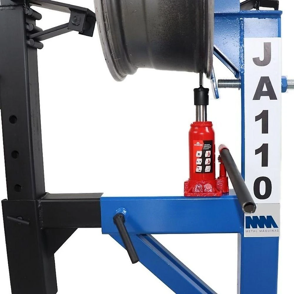 Kit Máquinas para Desempenar Rodas Automotivas e Motos Azul com JA110 JA105