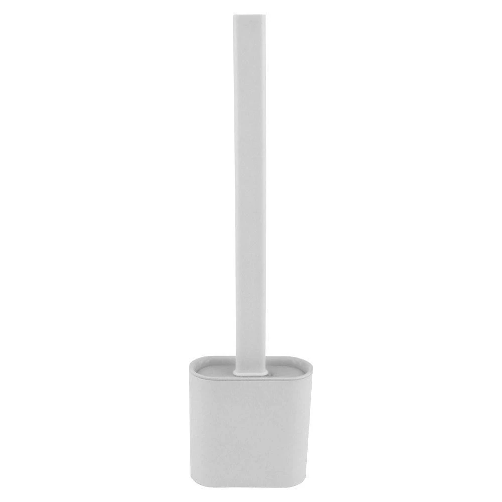 Escova Sanitária Com Cerdas Em Silicone Alcança Cantos Branco