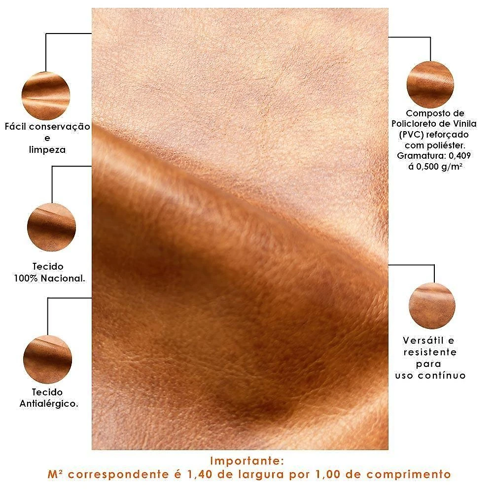 Pvc Camel Para Poltrona Puff Cabeceira Estofados Metro