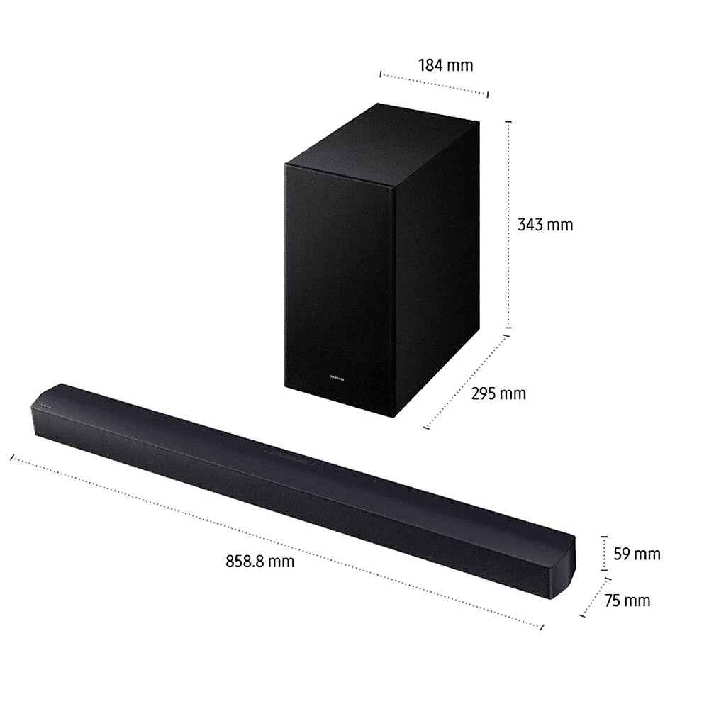Soundbar Samsung Série B HW-B450F 2.1 canais Subwoofer - 2025