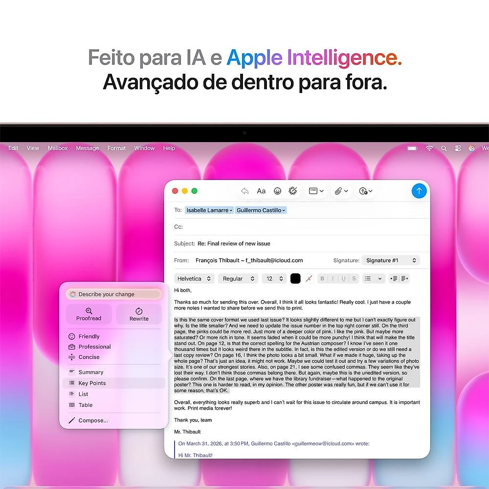 MacBook Neo Apple 13" Chip A18 Pro CPU de 6 núcleos GPU de 5 núcleos 256GB - Blush