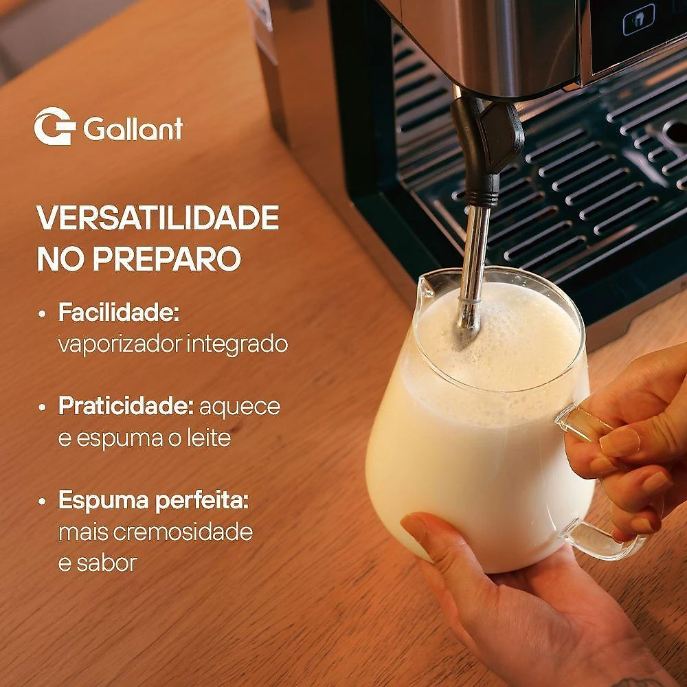 Cafeteira espresso gallant digital due nero 20 bar gcf320 127v