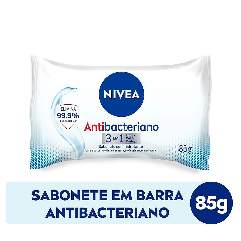 Miniatura Sabonete em Barra Nivea Antibacteriano 3 em 1 85g