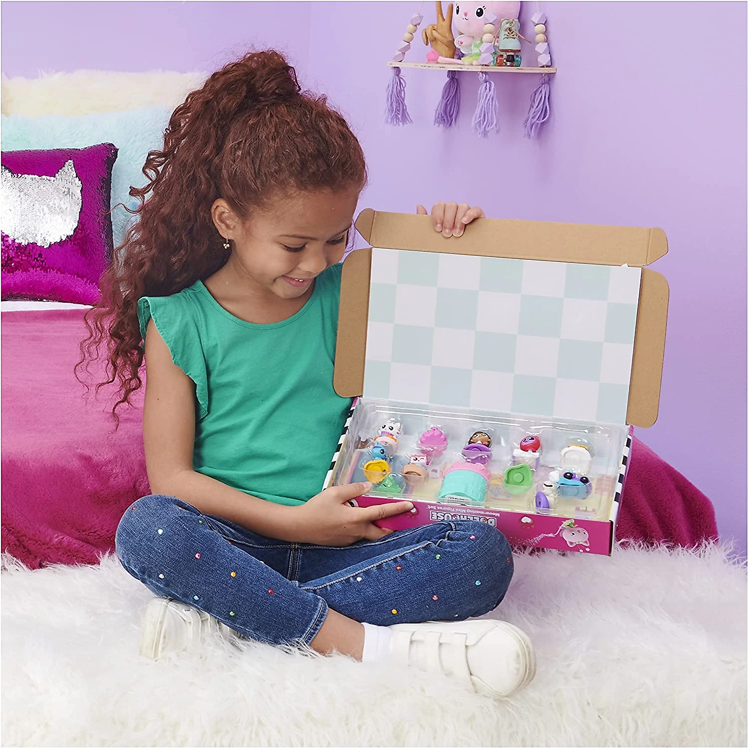 Gabbys Dollhouse Gabby e sua Turma em Miniatura 12 Peças para Crianças a partir de 3 anos