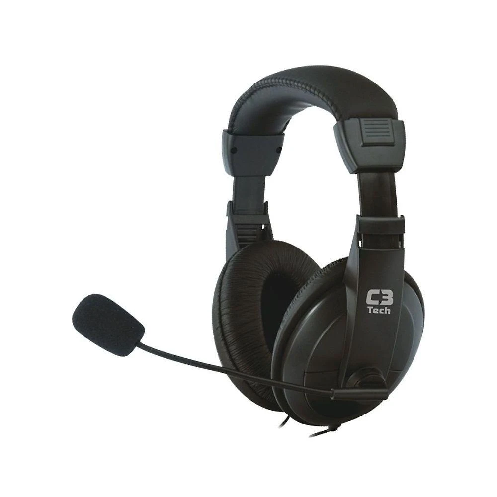 Fone com Microfone C3tech PH-60BK Voicer Comfort 32Ohm 105dB Preto