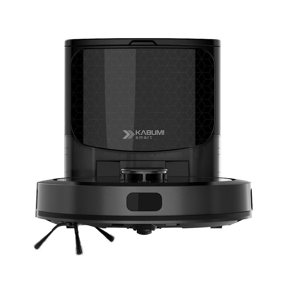 Miniatura Robô Aspirador e Passa Pano KABUM! smart 900 - 5 Modos de Limpeza, Base 2 em 1, Mapeamento 3D - 127v - Preto - KBSF009