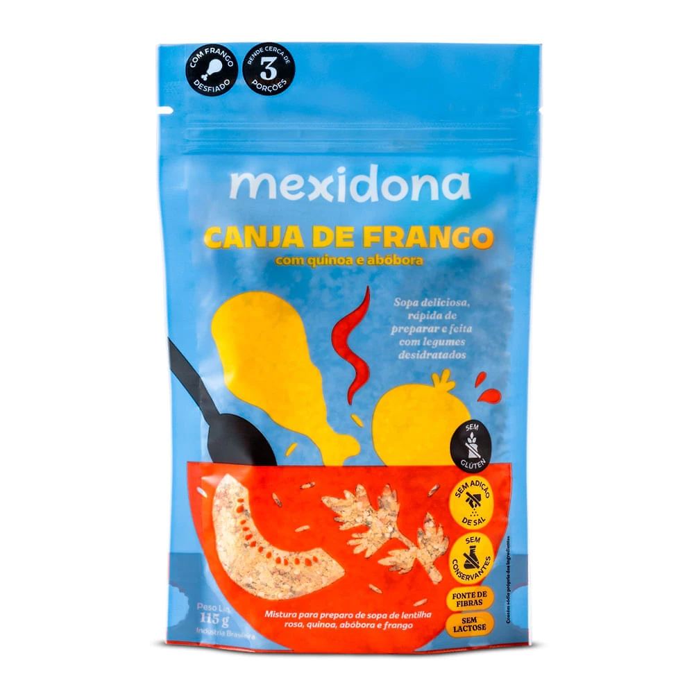 Canja de Frango Mexidona Quinoa e Abóbora com Legumes Desidratados 115g