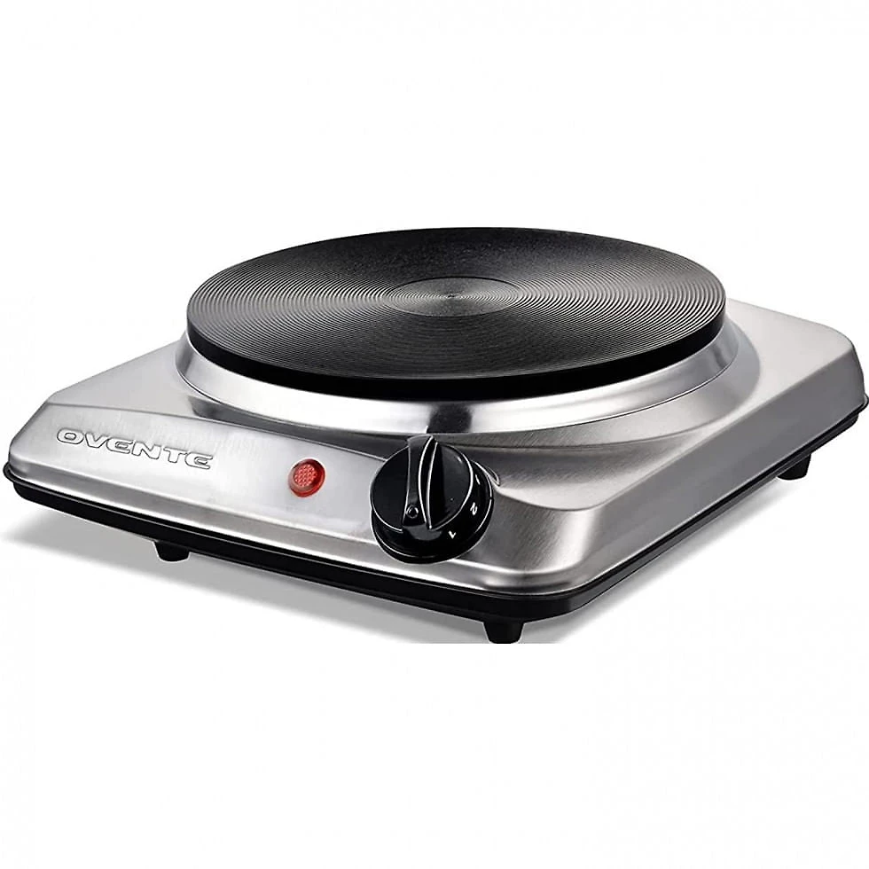 Cooktop Elétrico de Bancada com 1 Queimador e 5 Níveis de Temperatura, 110V 1000W, Ovente, Prata