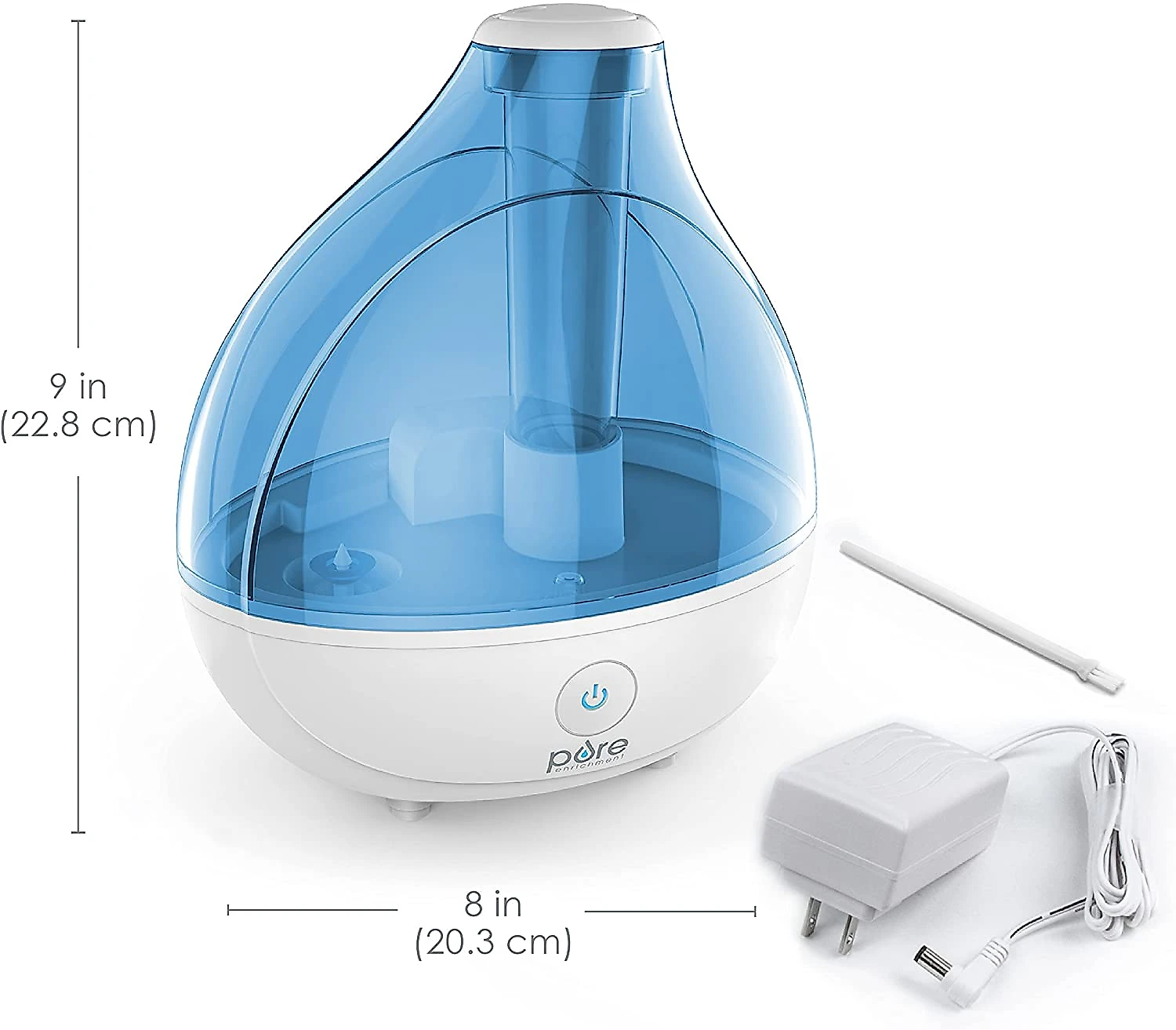 Enriquecimento Puro Umidificador Ultrassônico 15L cLuz Noturna e Desligamento Automático Branco