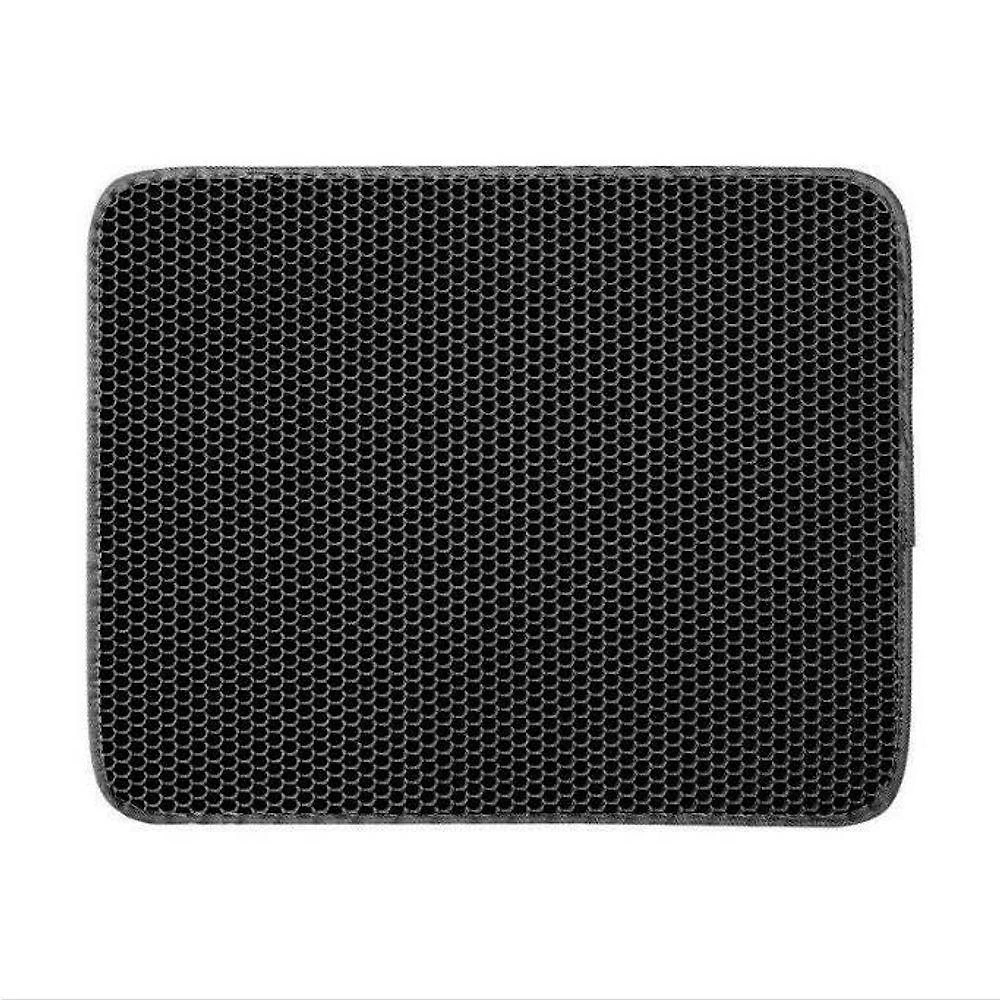 Tapete Higiênico para Gato OEM EVA Coletor de Areia Lavável Dupla Camada Preto 55 X 75CM 1 Unidade