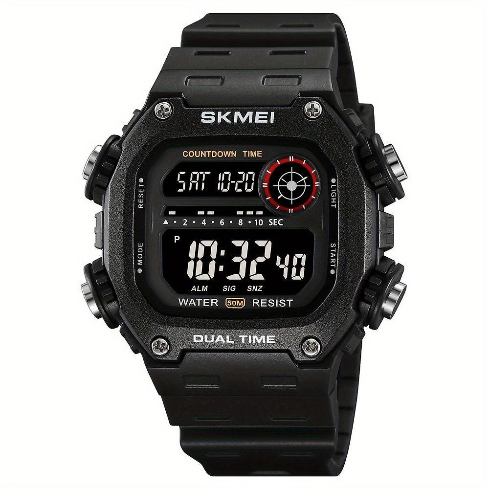 Relógio Skmei Esportivo à Prova D'água 50m Display Luminoso Preto