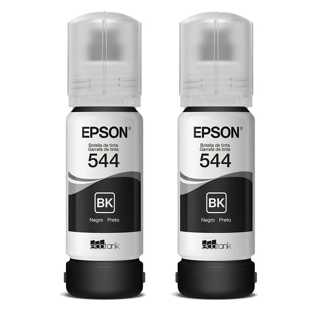 Miniatura Kit 2 Tintas Epson Original 544 T544 - 2 Preto L-3110 L-3150 L-3250