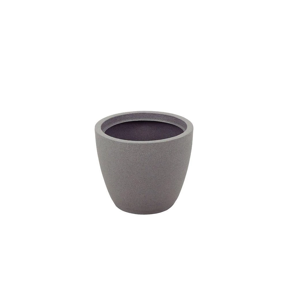 Vaso Tramontina Asteca Em Polietileno Granito Pedra Com Prato 32 Cm Tramontina