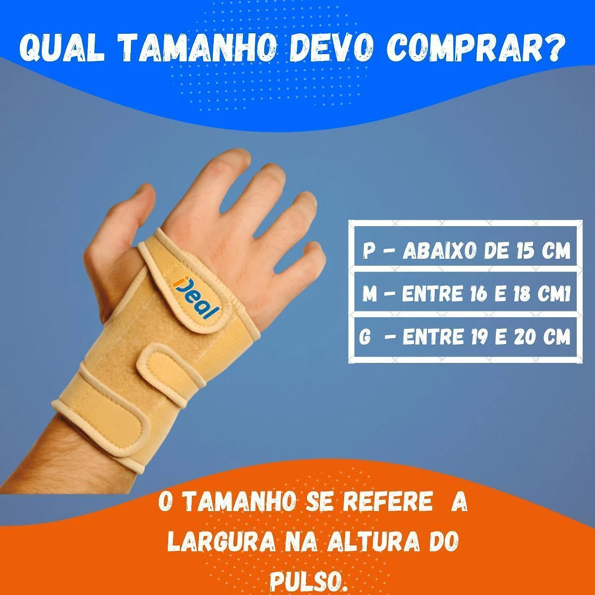 Munhequeira Com Tala Órtese Punho Mão - Esquerdo Preto M