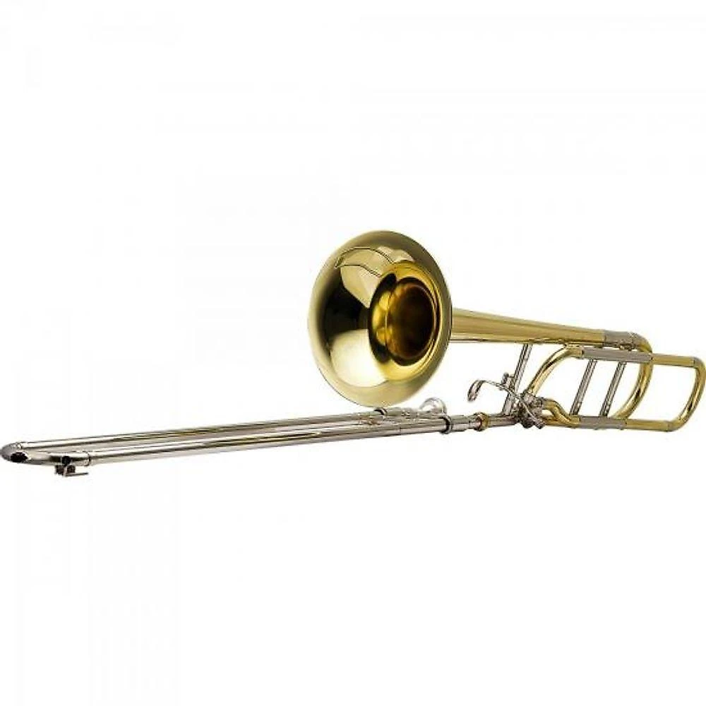 Trombone de Vara HSL-801L Tenor Bb-F Laqueado Dourado Harmonics com Estojo