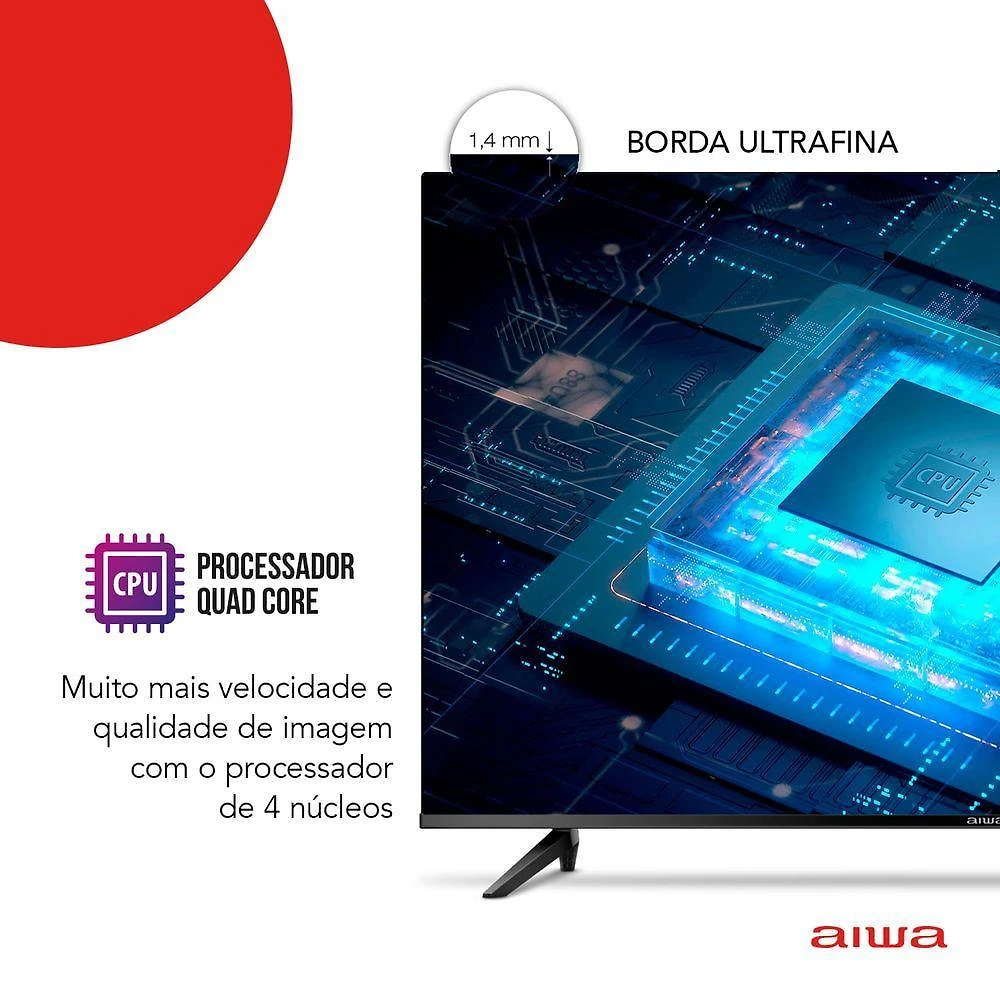 Smart Tv Aiwa 32? Android, Hd, Comando De Voz, Dolby áudio, Hdr10 - Aws-tv-32-bl-02-a Tv 32 Android