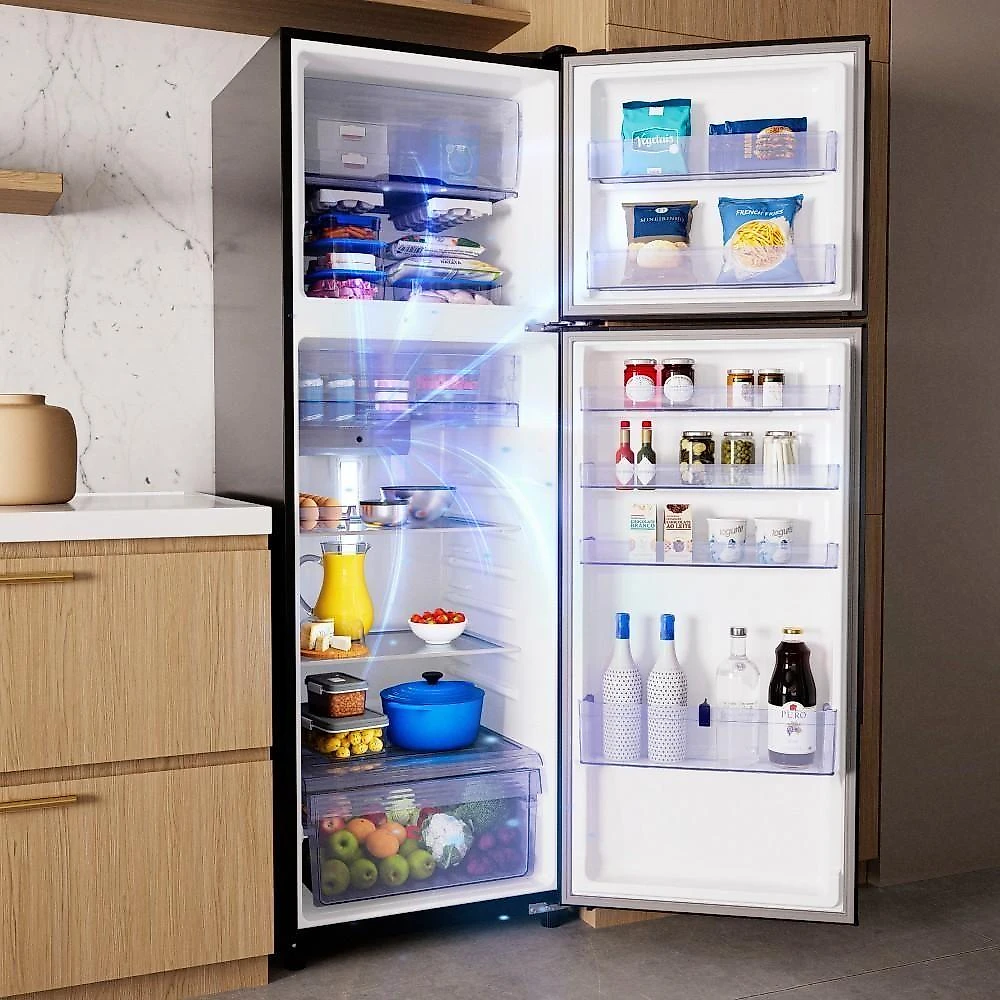 Geladeira Panasonic Duplex Frost Free Inverter 391L Black Inox Look 220V