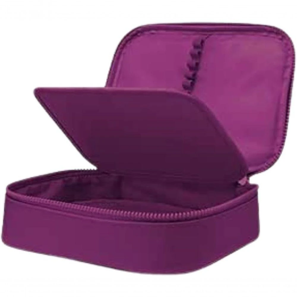Estojo Escolar Box Organizador com 24 Elásticos Grande Capacidade Nylon Roxo