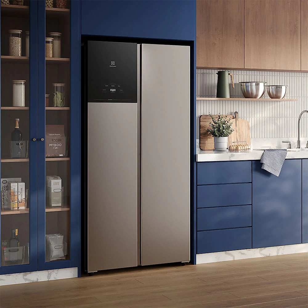 Geladeira Electrolux Frost Free Inverter 431L AutoSense Side by Side Look ES40S Inox - Bivolt