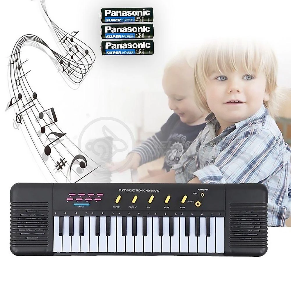 Mini Teclado Infantil 32 Teclas Musical Karaokê E Microfone