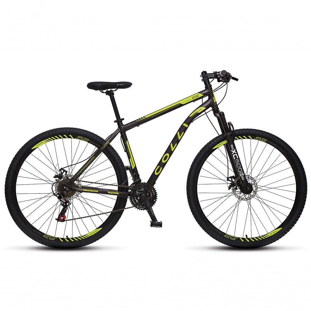 Bicicleta Athena Aro 29 Em Aço Com 21 Marchas Colli Preto/amarelo