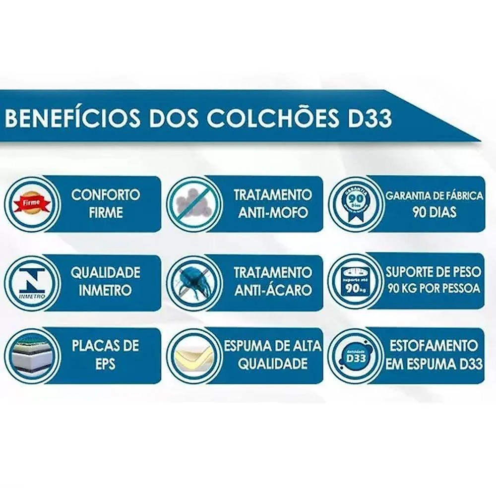 Cama Box com Baú Casal Suede Iso Dupla Face Híbrido Espuma Gel com Colchão Branco Ortobom 138CM