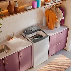 Lavadora de Roupas Brastemp BWF14AB 14kg Smart Sensor Ciclo Tira Mancha Cesto Inox Branca 110V