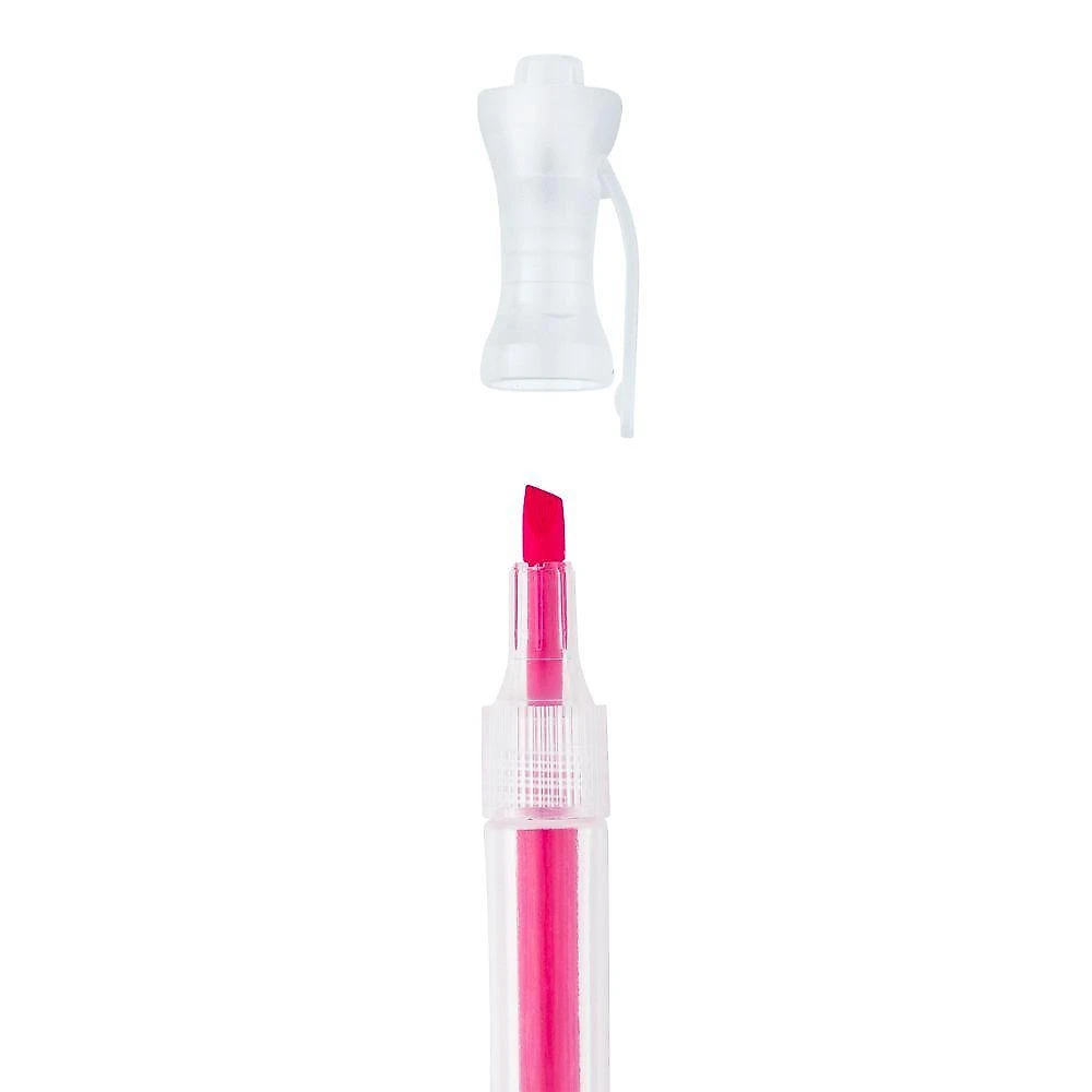 Marca-texto Fluorescente BRW Transparente Ponta Chanfrada Traço 1-4MM Kit 4 Caixas 12 Unidades