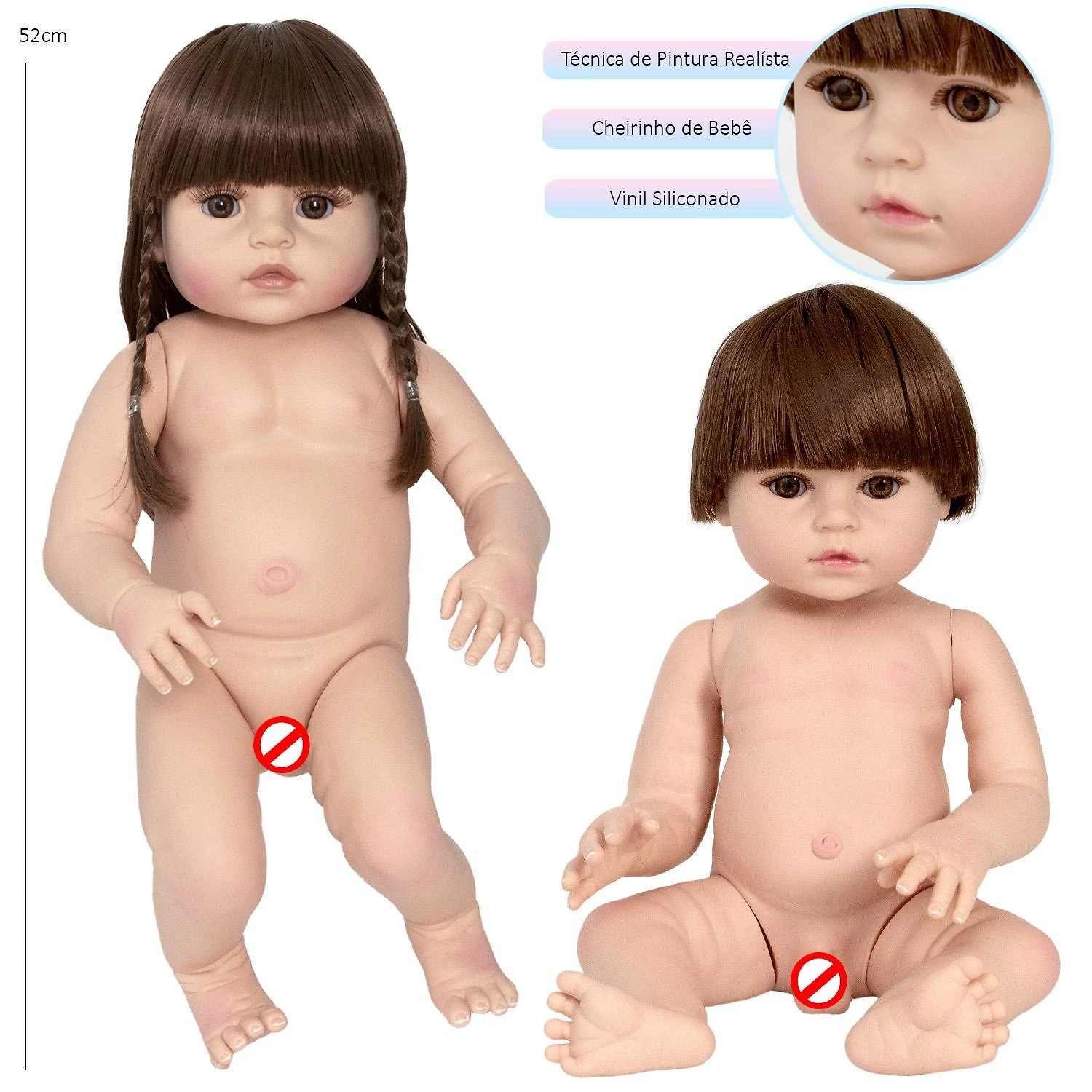 Miniatura Bebe Reborn Gêmeos Casal Pandinha Girafinha Baby Com Itens