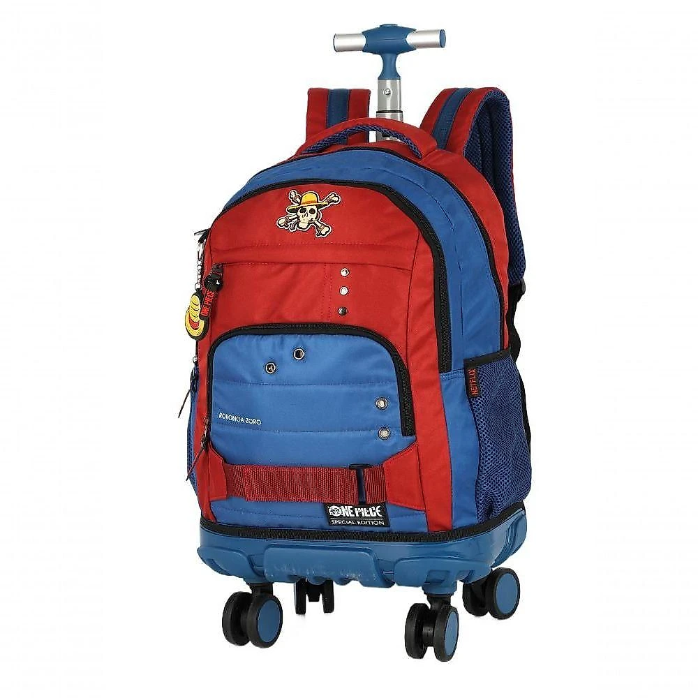 Mochila com Rodas Luxcel One Piece MC49812OP Poliéster Vermelho