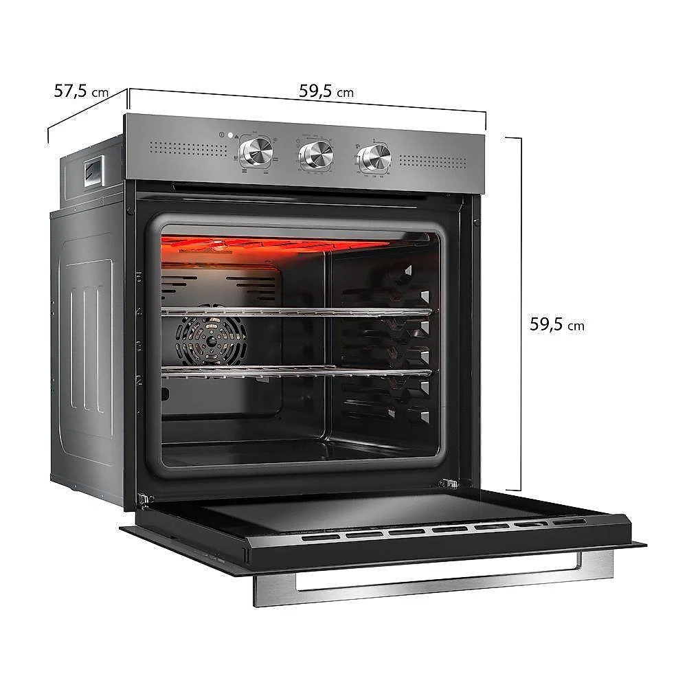 Forno Elétrico de Embutir Mueller MFE70K 70L 2800W com Air Fryer Espelhado 220V
