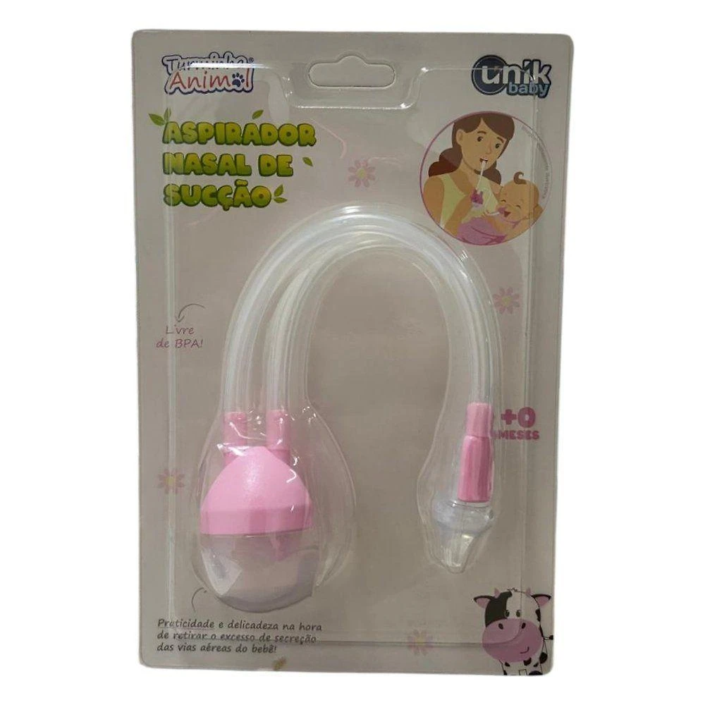 Aspirador Nasal Infantil Menina com Sucção e Proteção Rosa Unik