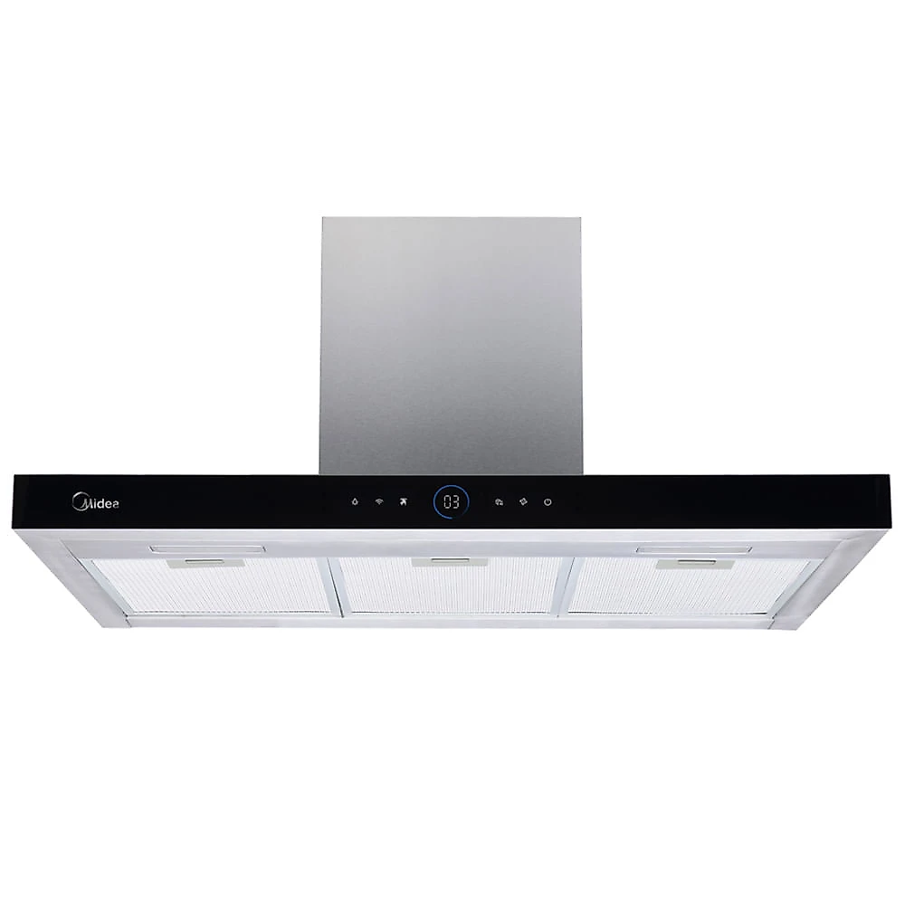 Coifa de Parede Smart Pro Touch Midea 90 cm com 03 Velocidades Inox e Preto - MH90M77A