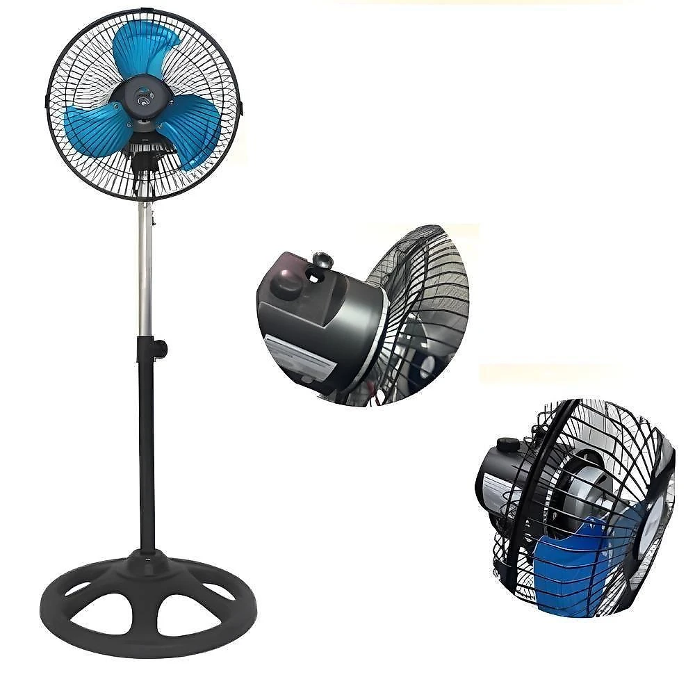 Ventilador Coluna 127v De Chao Potente Profissional 3 Velocidades 45w Coluna Pedestal Giratorio 3 Velocidades Turbo Sile