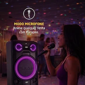 Torre de Som Pulse SP518 2000W RMS Bluetooth TWS LED Duplo Bivolt