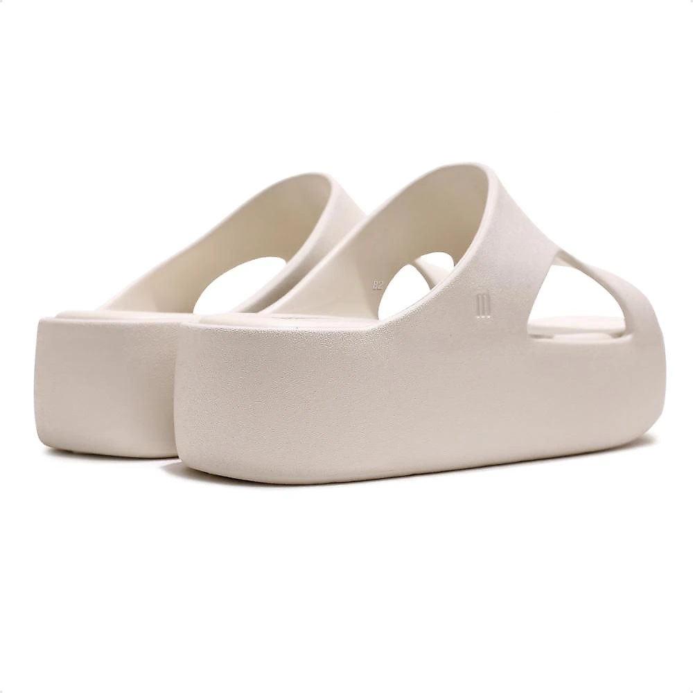 Chinelo Melissa Plataforma Free Cut Out Feminino Bege - 33/34