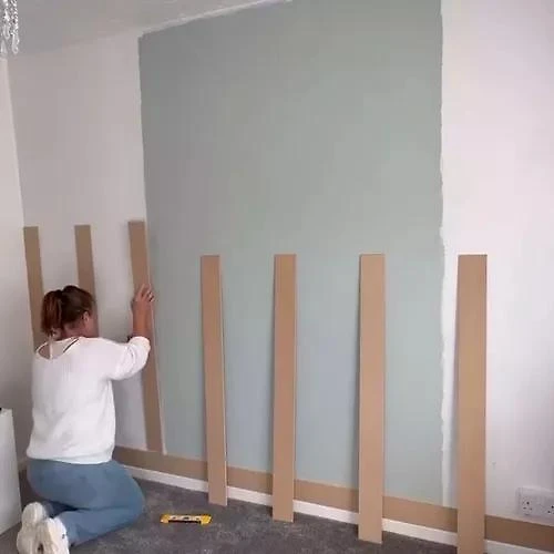 Miniatura Kit 22 Ripas Mdf Rustico Lambri Madeira Shiplap 5Cm Parede