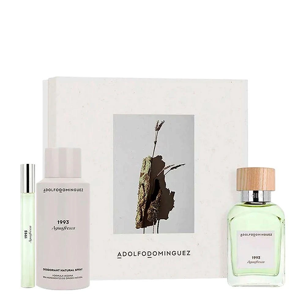 Kit Adolfo Dominguez 1993 Agua Fresca - Eau De Toilette 120ml + Desodorante 150ml + Eau De Toilette 10ml