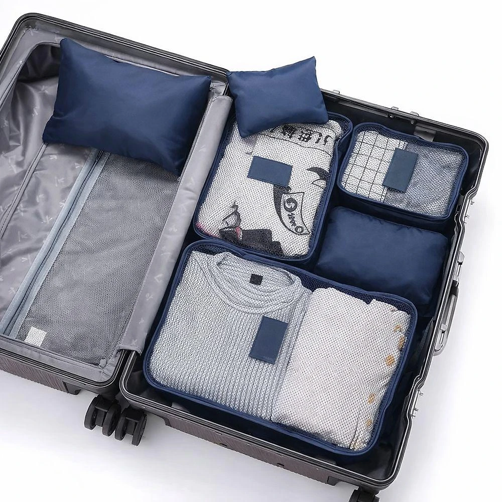 Kit Organizador de Mala para Viagem Utimix com 6 Peças para Roupas Calçados Cosméticos e Eletrônicos
