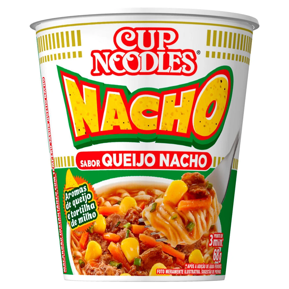 Macarrão Instantâneo Cup Noodles Sabor Queijo Natcho 68g