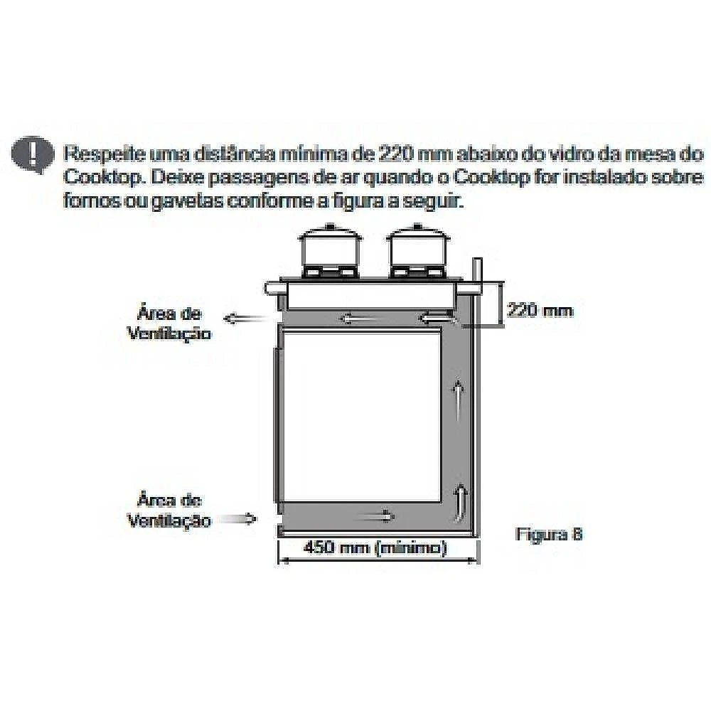 Cooktop a gás itatiaia itaplus 3700000492 4 bocas vidro temperado tripla chama preto bivolt