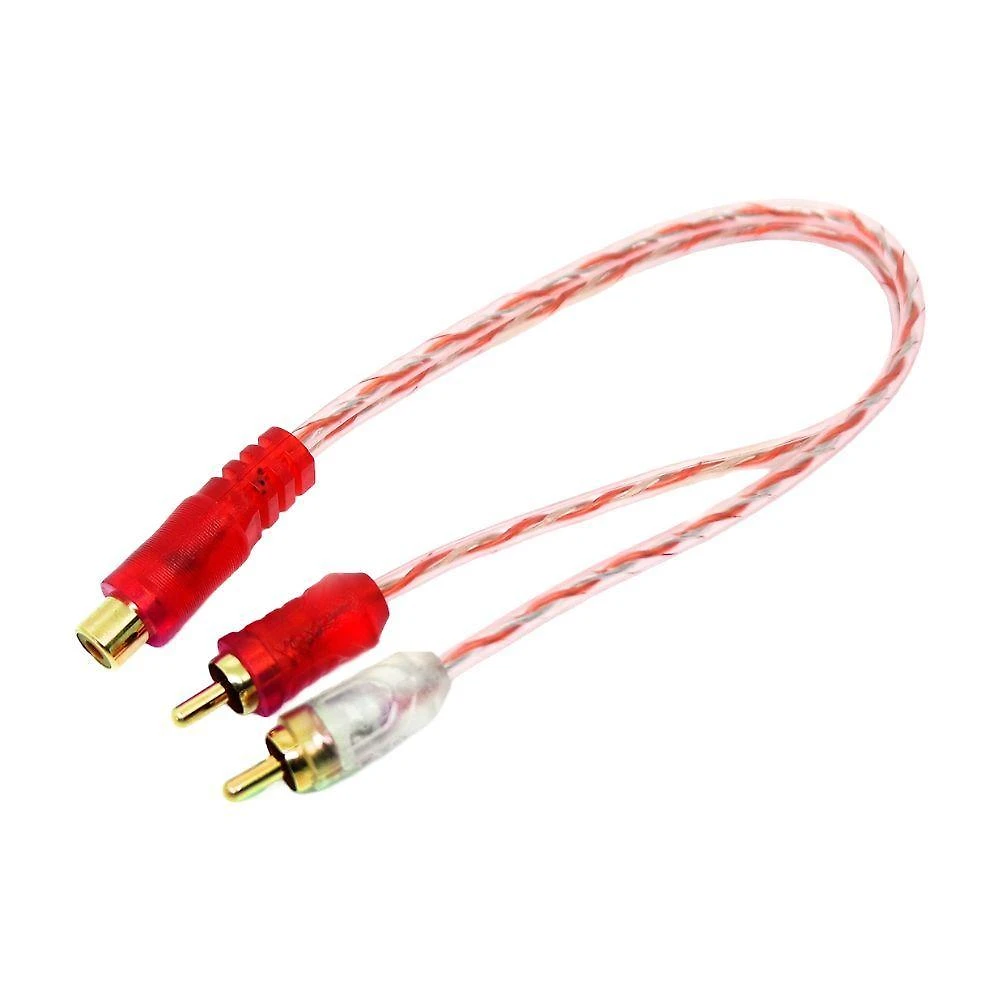 Cabo Y Rca Grupo MXT 1 Fêmea X 2 Macho 25cm para Áudio Automotivo Transparente