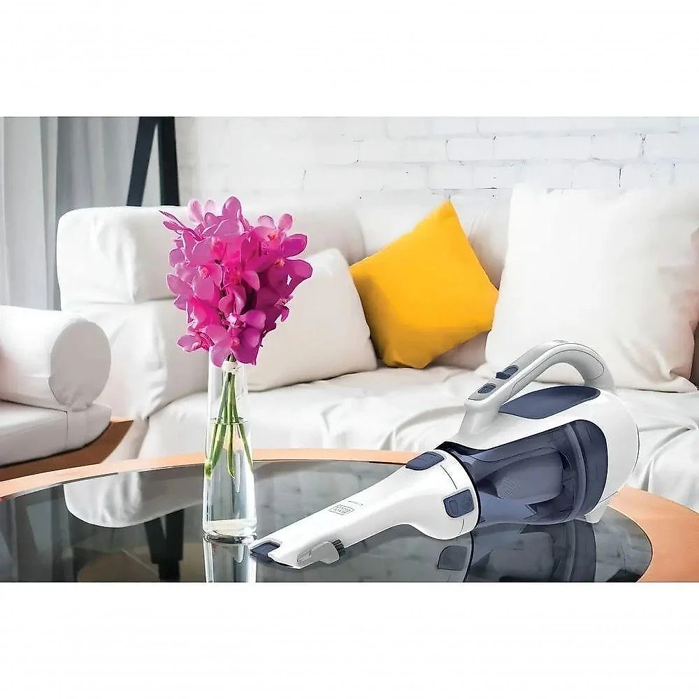 Aspirador de Pó Portátil Black + Decker APB12000 0,5L Bocal Alongado Estreito Escova Laranja Bivolt